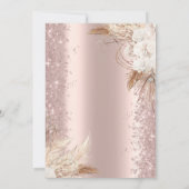 Invitation Parties scintillant de fleurs perles et de poursui (Dos)