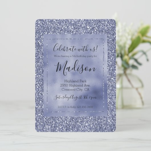 Invitation Parties scintillant de glam Lilac Glitz violet (Debout devant)
