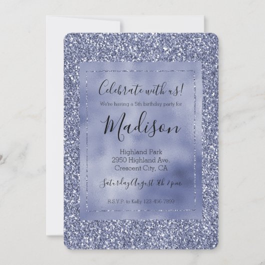 Invitation Parties scintillant de glam Lilac Glitz violet (Devant)