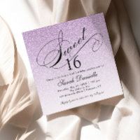 Parties scintillant de glam violet clair sucré 16