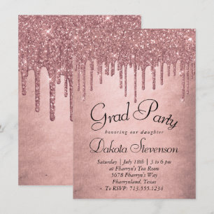 Invitation Parties scintillant de la broche à goutte Terra