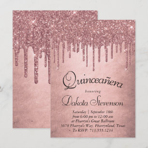 Invitation Parties scintillant de la broche à goutte Terra