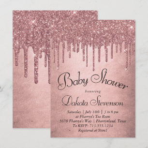 Invitation Parties scintillant de la broche à goutte Terra