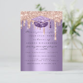 Invitation Parties scintillant de la fête des diplômés goutte (Debout devant)