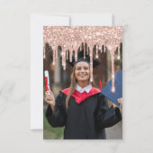 Invitation Parties scintillant de la fête des diplômés goutte (Dos)