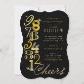 Invitation Parties scintillant de la Saint-Sylvestre de fin d (Devant)