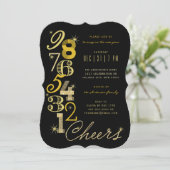 Invitation Parties scintillant de la Saint-Sylvestre de fin d (Debout devant)