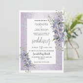 Invitation Parties scintillant de lavande fleur sauvage Maria (Debout devant)