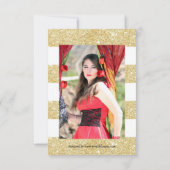 Invitation Parties scintillant de l'or Faux - 3x5 Grad Faire- (Dos)