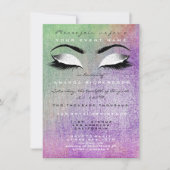 Invitation Parties scintillant de maquillage violet blanc 16e (Devant)