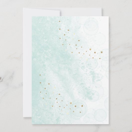 Invitation Parties scintillant de menthe queue de sirène en m (Dos)