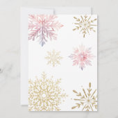 Invitation Parties scintillant de neige de l'hiver onederland (Dos)