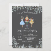 Invitation Parties scintillant de Noël Anniversaire Invitatio (Devant)