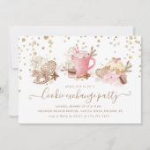 Invitation Parties scintillant de Noël Cookie Exchange Party (Devant)