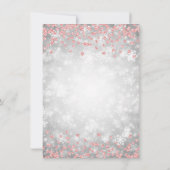 Invitation Parties scintillant de Noël rose or et argent Merv (Dos)