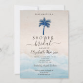 Invitation Parties scintillant de plage Tropical Palm Fête de (Devant)