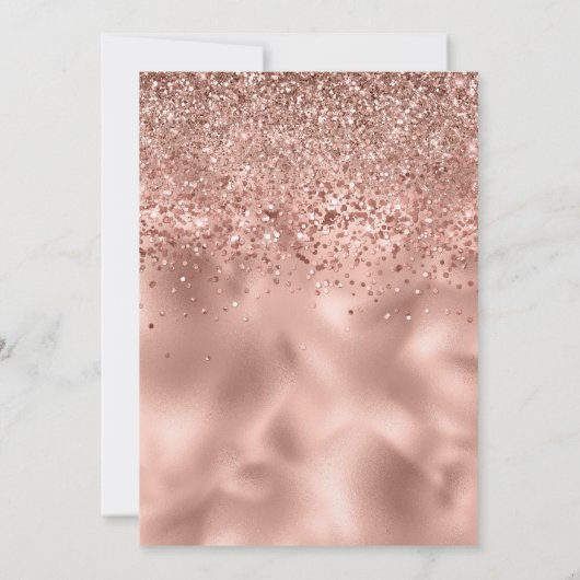 Invitation Parties scintillant de plongée en ballons d'or Ros (Dos)