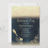 Invitation Parties scintillant de retrait de la bouteille de  (Devant)