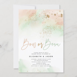 Invitation  Parties scintillant de révélation de genre Bow ou