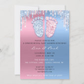 Invitation Parties scintillant de révélation de genre Drip ro (Devant)