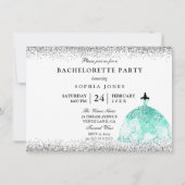 Invitation Parties scintillant de robe de menthe turquoise Ba (Dos)