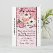 Invitation parties scintillant de Rose de jardin géométrique (Debout devant)