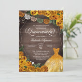 Invitation Parties scintillant de rose jaune rustique Gown Fi (Debout devant)