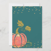 Invitation Parties scintillant de script Citrouille chute dan (Dos)