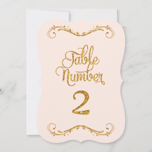 Invitation Parties scintillant de script élégant Numéro de ta (Dos)