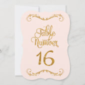 Invitation Parties scintillant de script fantaisie Numéro de  (Dos)