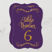 Invitation Parties scintillant de script fantaisie Numéro de (Devant / Derrière)