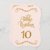 Invitation Parties scintillant de script fantaisie Numéro de (Devant / Derrière)