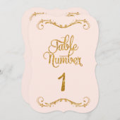 Invitation Parties scintillant de script fantaisie Tableau Nu (Devant / Derrière)