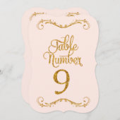 Invitation Parties scintillant de script fantaisie Tableau Nu (Devant / Derrière)