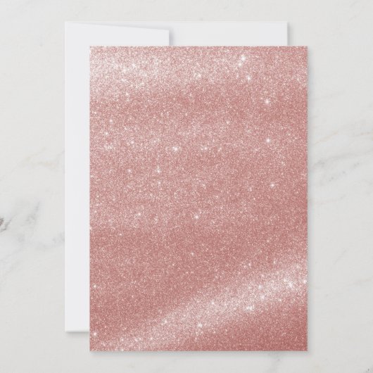 Invitation Parties scintillant de script moderne Sweet 16 Ros (Dos)