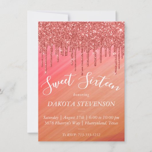 Invitation Parties scintillant de séchage | Ombre Melting Dri (Devant)