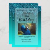 Invitation Parties scintillant de séchage personnalisée (Devant / Derrière)