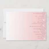 Invitation Parties scintillant de séchage rose | Sweet 16 (Dos)