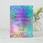 Invitation Parties scintillant de sirène étincelante - 30e an (Debout devant)