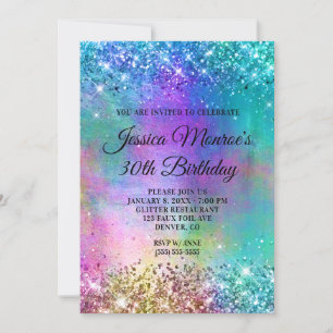 Invitation Parties scintillant de sirène étincelante - 30e an