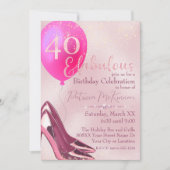 Invitation Parties scintillant de Stilettos à talon rose 40e  (Devant)