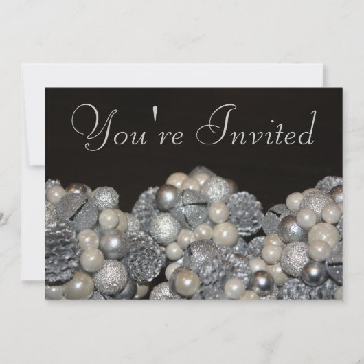 Invitation Parties scintillant de vacances (Devant)