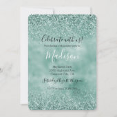 Invitation Parties scintillant de verre de menthe Glitz (Devant)
