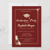 Invitation Parties scintillant de vin Gold Frame Casquette ro (Devant)
