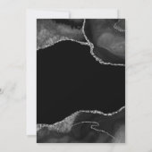 Invitation Parties scintillant des Faux Noirs et Argent Anniv (Dos)