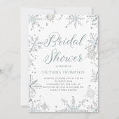 Invitation Parties scintillant des flocons d'eau Fête des mar (Devant)