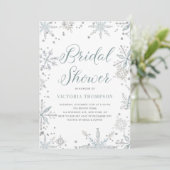 Invitation Parties scintillant des flocons d'eau Fête des mar (Debout devant)