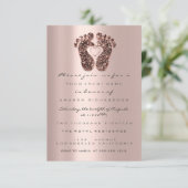 Invitation Parties scintillant d'étincelle Baby shower Pieds  (Debout devant)