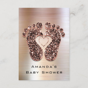 Invitation Parties scintillant d'étincelle Baby shower pieds