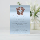 Invitation Parties scintillant d'étincelle Baby shower Pieds (Debout devant)
